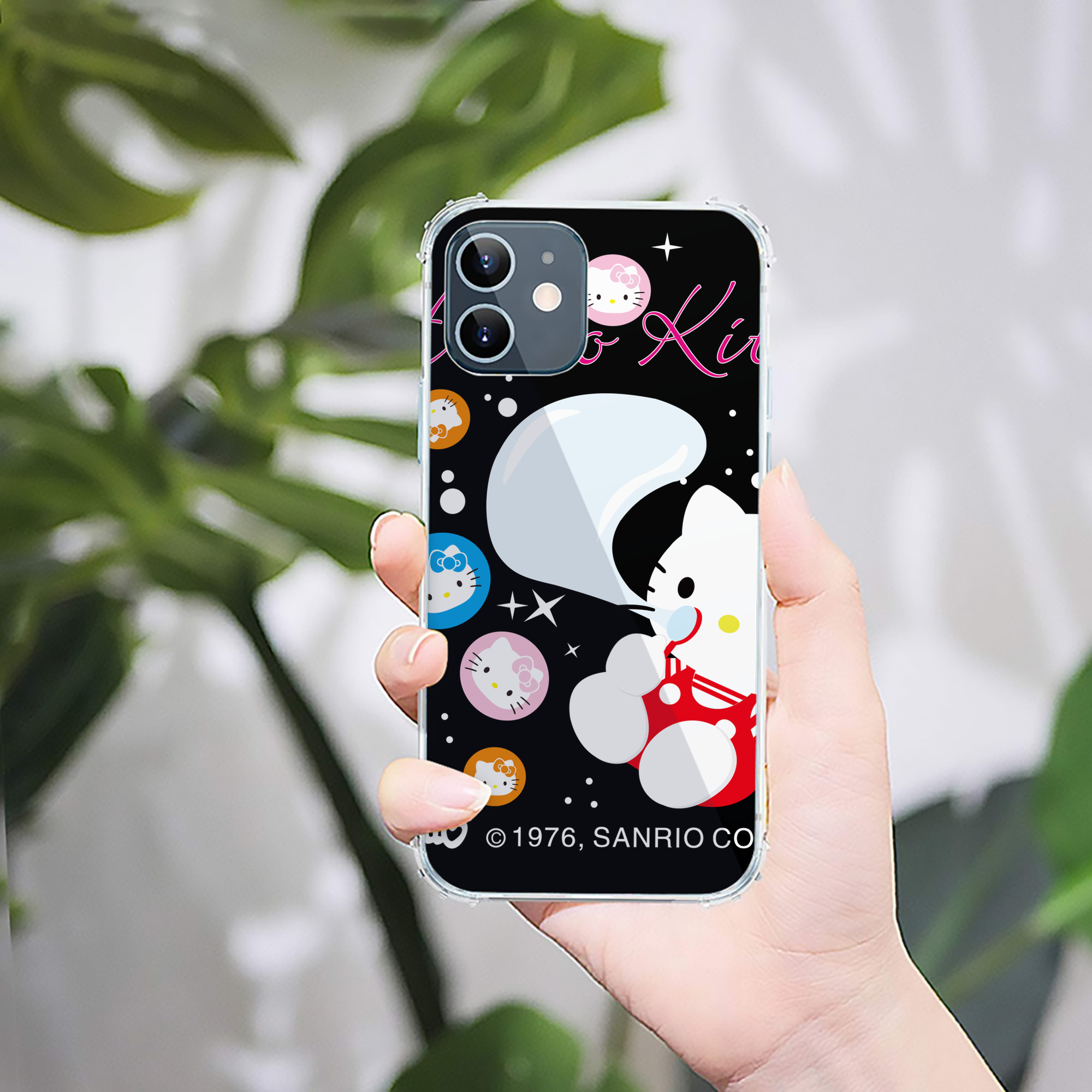 （画像用） Hello Kitty ハローキティ 【iPhone 12シリーズ対応】透明スマホケース（クリアソフトケース）